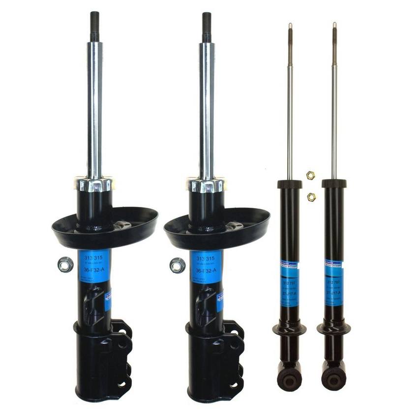 SAAB Suspension Strut and Shock Absorber Assembly Kit - Front and Rear (With Standard Suspension) 12765950 - Sachs 4015444KIT